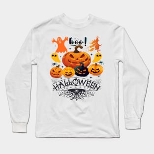 Boo Halloween Witch with spooky T-shirt Long Sleeve T-Shirt